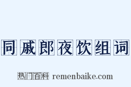 同戚郎夜饮组词是什么意思的图片